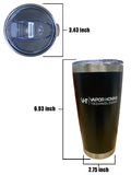 Stainless Steel 20oz Tumbler with Leak Proof Lid - Vapor Honing Technologies