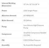 hydro blast high pressure parts washer